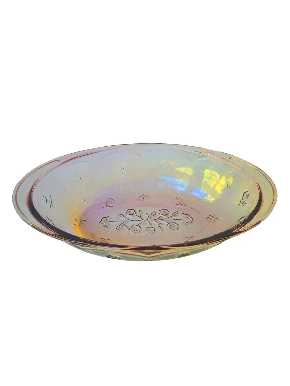 Pink Cherry Blossom Covered Casserole Dish Vintage Reproduction